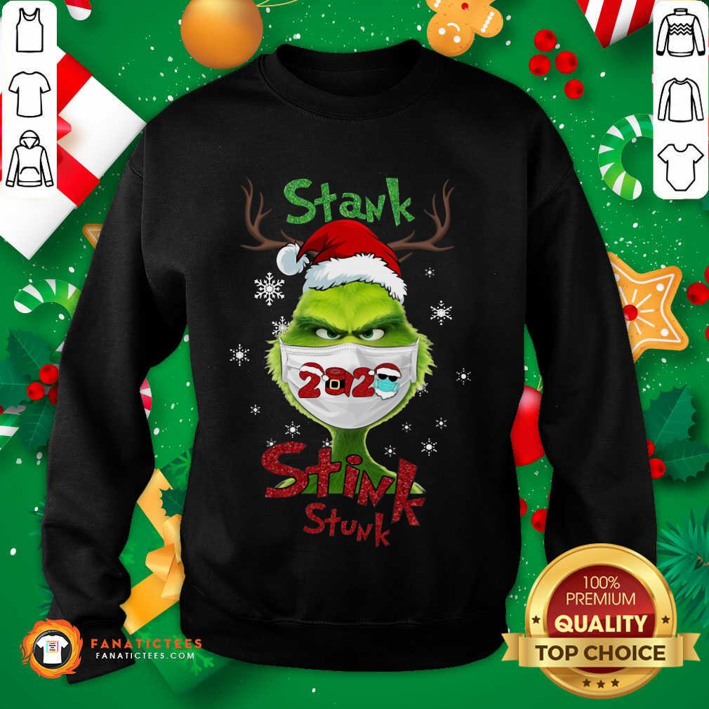 Hot Grinch Face Mask Stank Stink Stunk Christmas Shirt