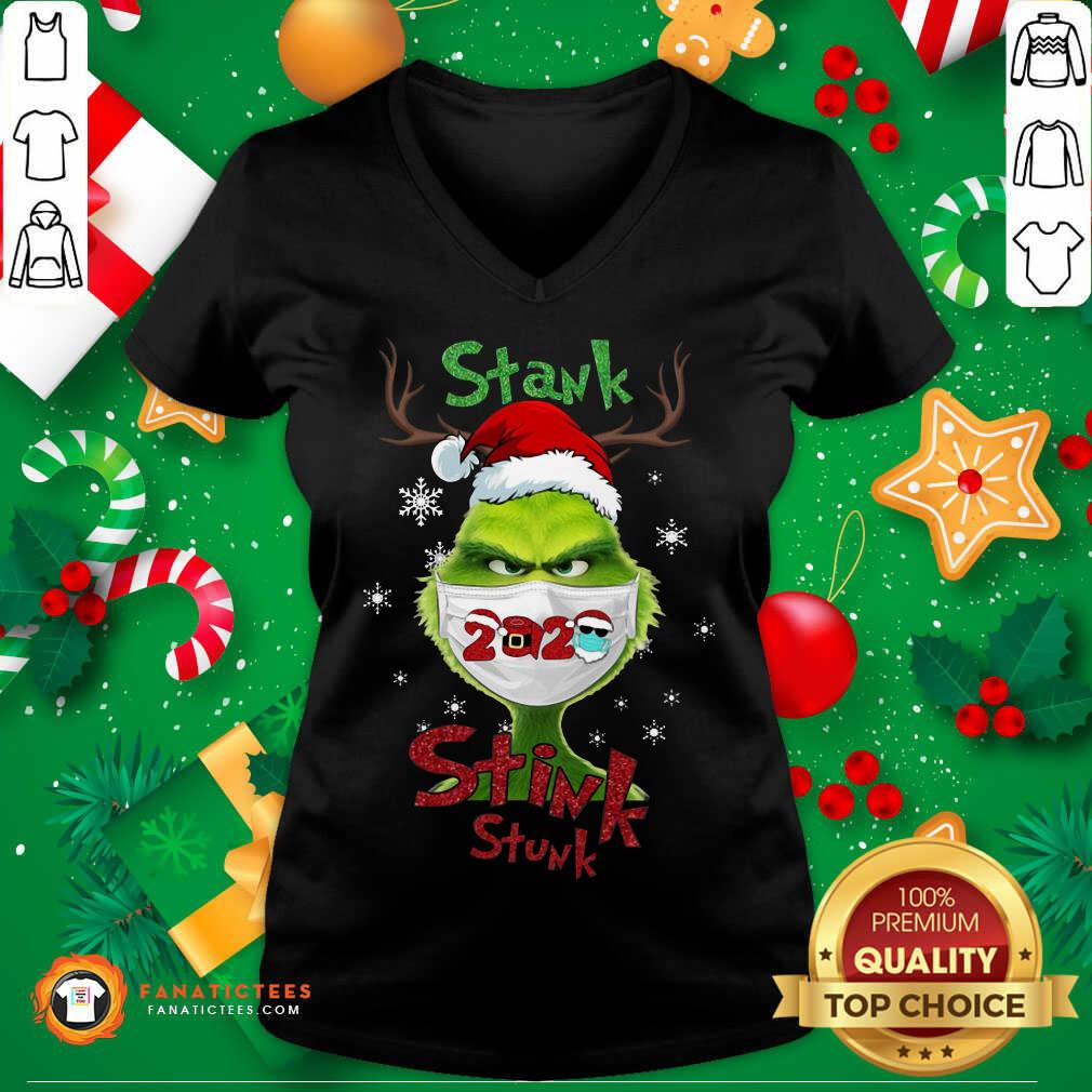 Hot Grinch Face Mask Stank Stink Stunk Christmas Shirt