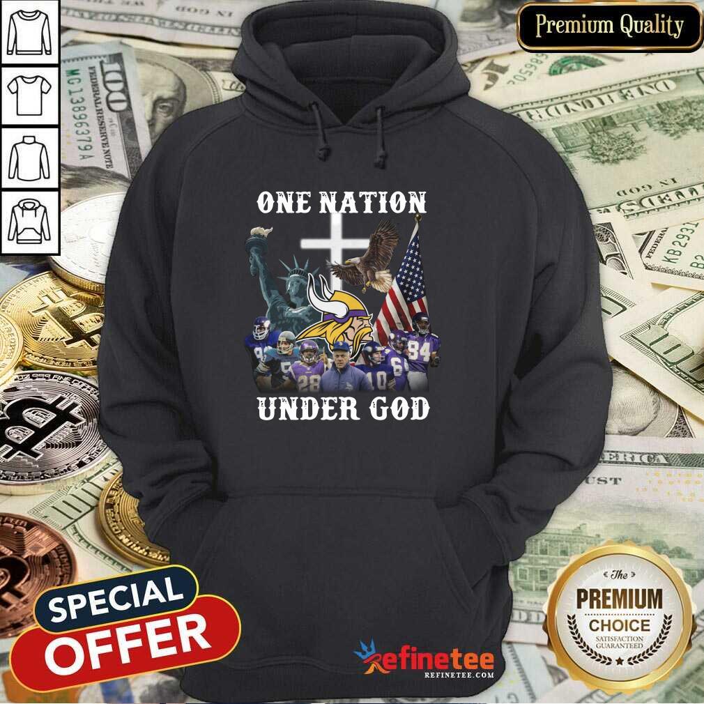 Hot The Minnesota Vikings Team Football One Nation Under God 2021 Shirt