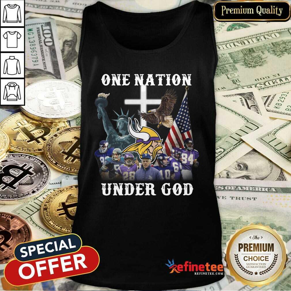 Hot The Minnesota Vikings Team Football One Nation Under God 2021 Shirt