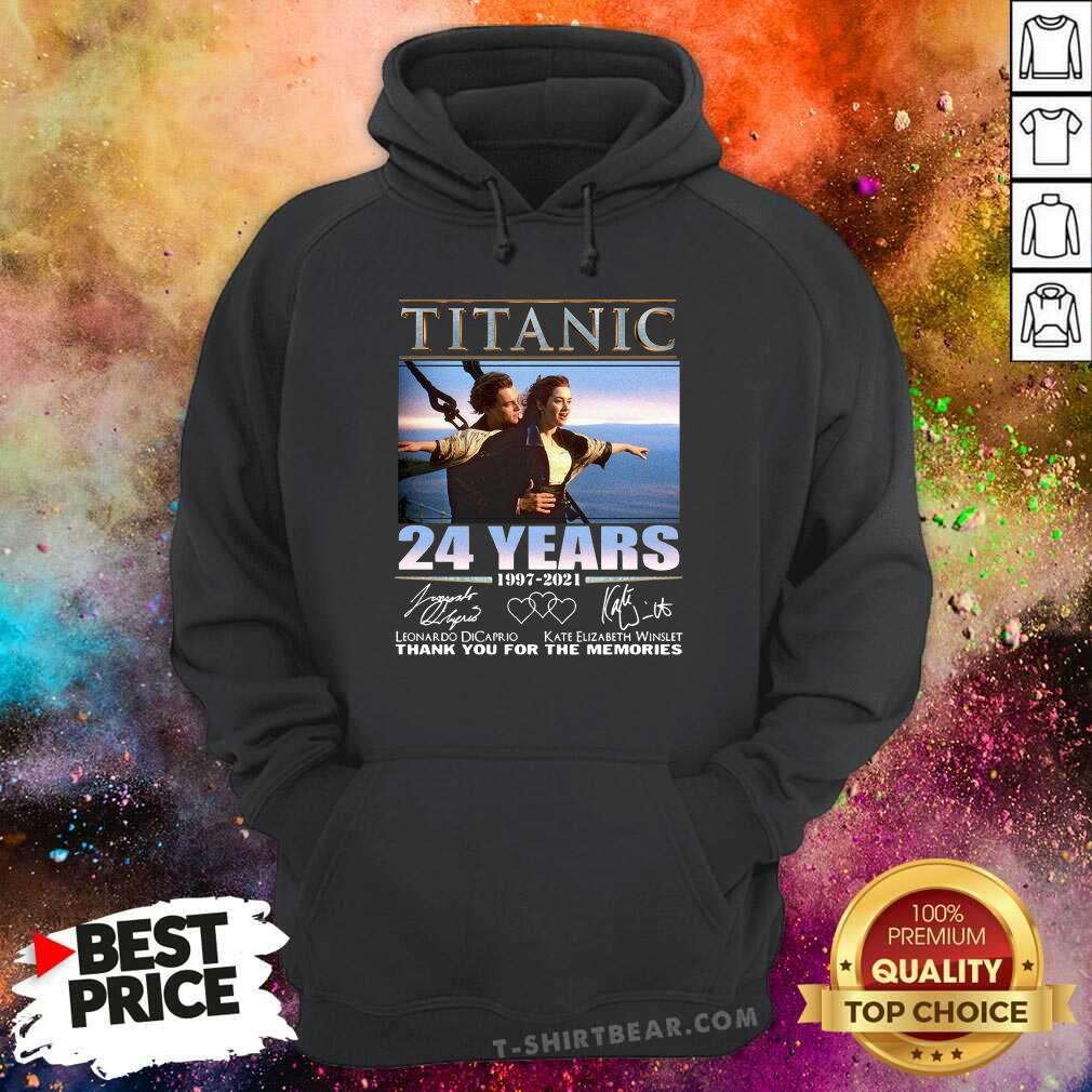 Hot Titanic 24 Years 1997 2021 Thank You For The Memories Signatures Shirt