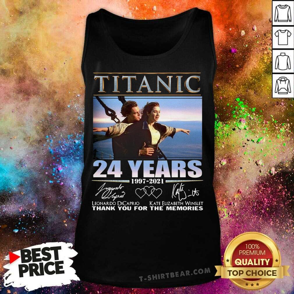 Hot Titanic 24 Years 1997 2021 Thank You For The Memories Signatures Shirt