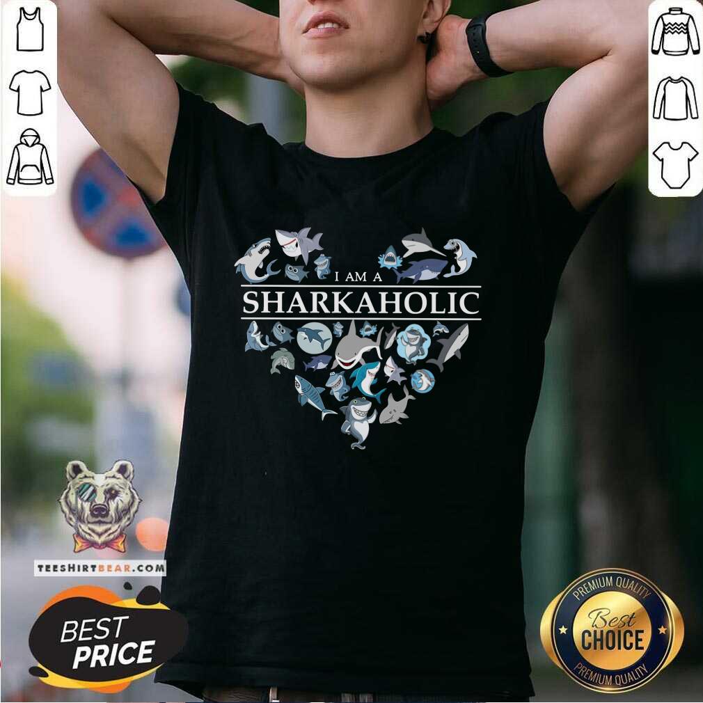 I Am A Shark Aholic Shark Heart Shirt