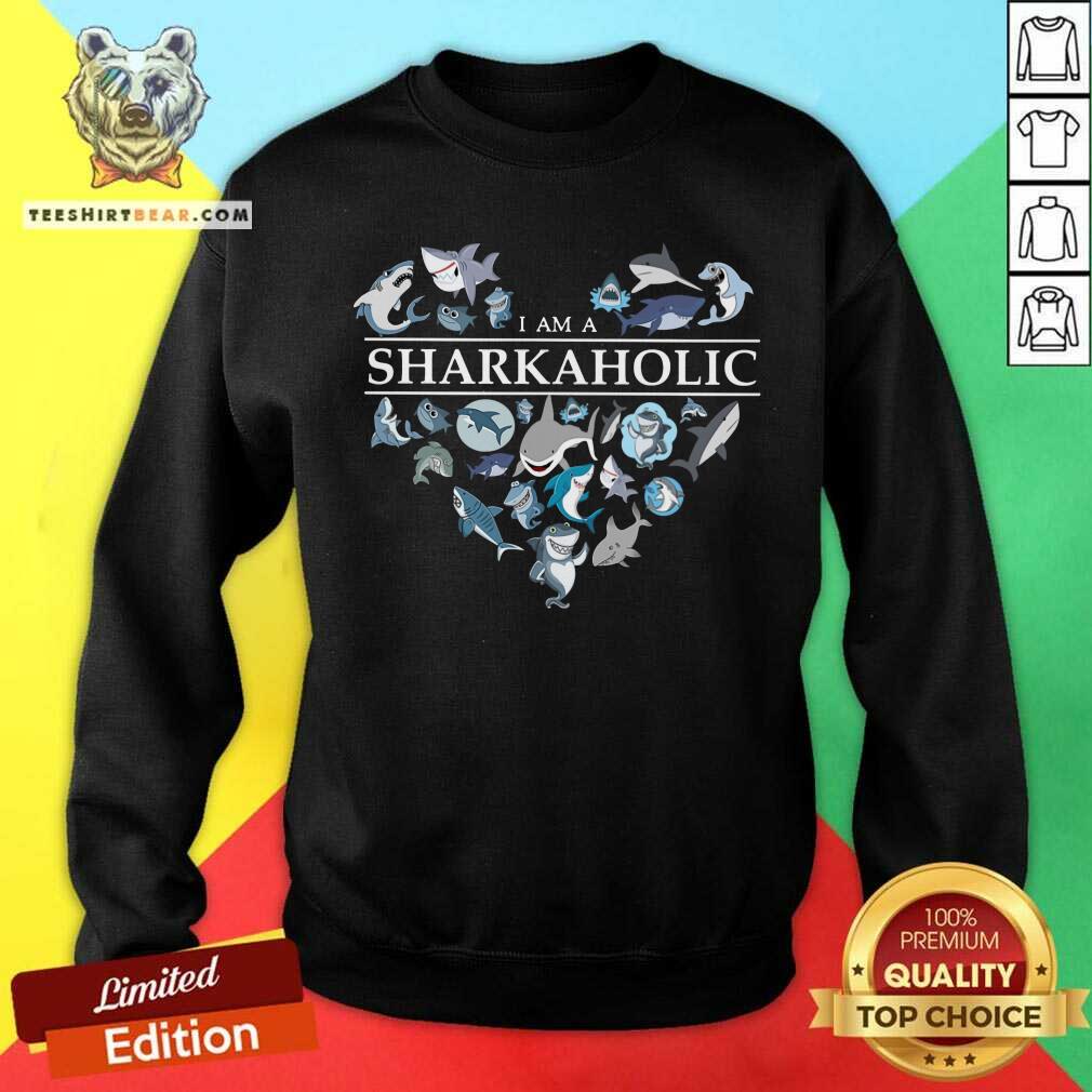 I Am A Shark Aholic Shark Heart Shirt