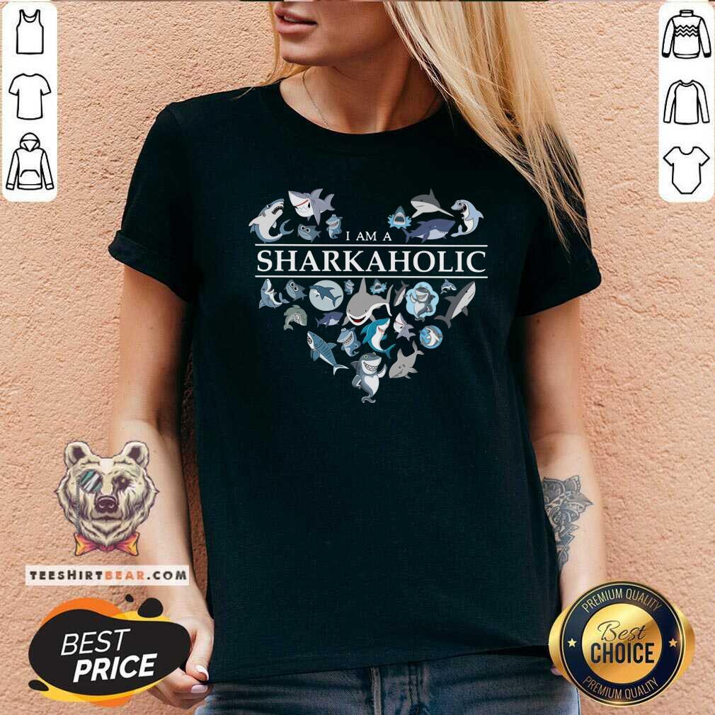 I Am A Shark Aholic Shark Heart Shirt