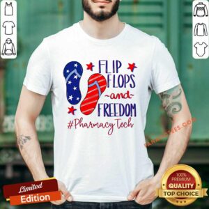 Flip Flops And Freedom Pharmacy Tech American Flag Shirt