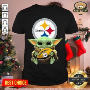 Awesome Star Wars Baby Yoda Hug Pittsburgh Steelers Shirt