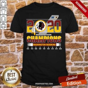 Funny 2020 NFC East Division Champions Washington Redskins Shirt