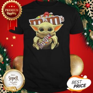 Official Star Wars Baby Yoda Hug M&M's Mandalorian Shirt