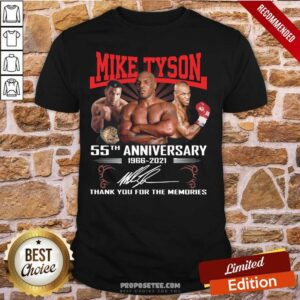 Original Mike Tyson 55th Anniversary 1966 2021 Thank You For The Memories Signature Shirt