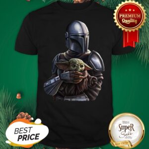 The Mandalorian Bounty Hunter Hug Baby Groot Shirt