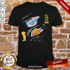Nice Los Angeles Dodgers And Los Angeles Lakers Champions Shirt