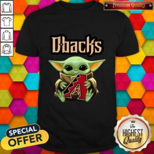 Baby Yoda Hug Arizona Diamondbacks Logo Shirt