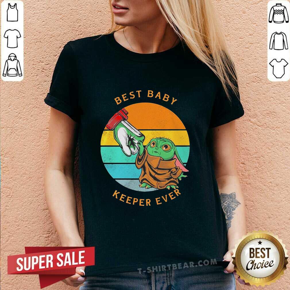 Lovely Baby Yoda Best Baby Keeper Ever Vintage Retro Shirt