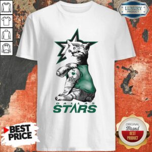 Funny Tattoo Cat I Love Dallas Stars Shirt