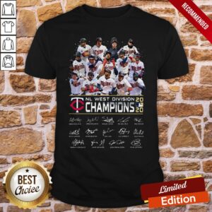 Minnesota Twins NL West Division Champions 2020 Signatures Shirt
