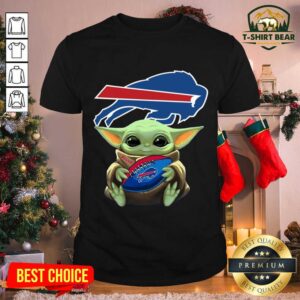 Cute Baby Yoda Hug Buffalo Bills Football Shirt