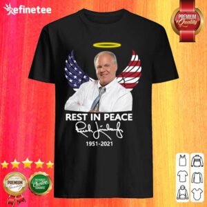 Attractive Rush Limbaugh Rest In Peace 1951 2021 American Flag Signature Shirt