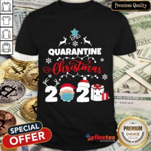 Happy Xmas Quarantine Christmas 2020 Social Distancing Christmas Shirt