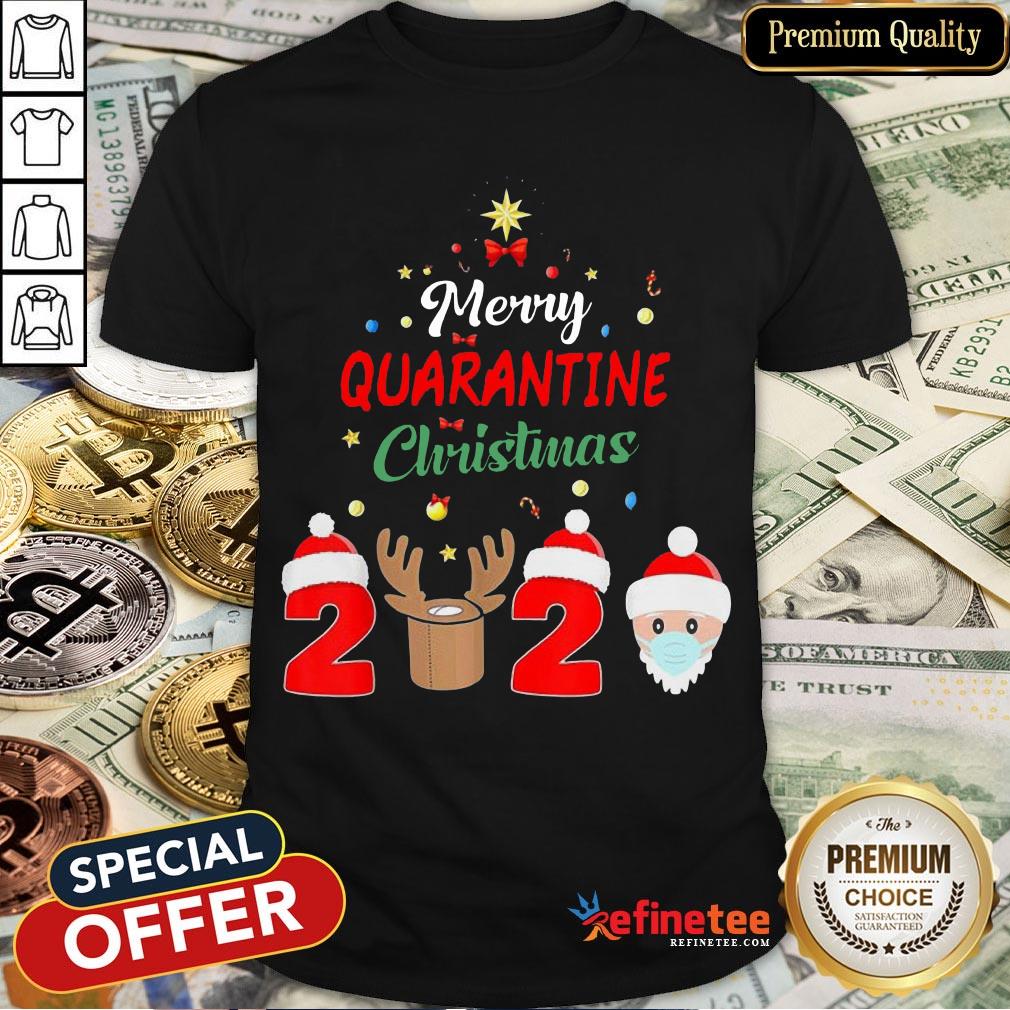 Merry Quarantine Christmas 2020 Xmas Pajamas Holidays Shirt