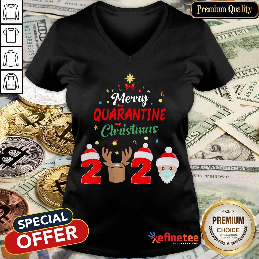 Merry Quarantine Christmas 2020 Xmas Pajamas Holidays Shirt