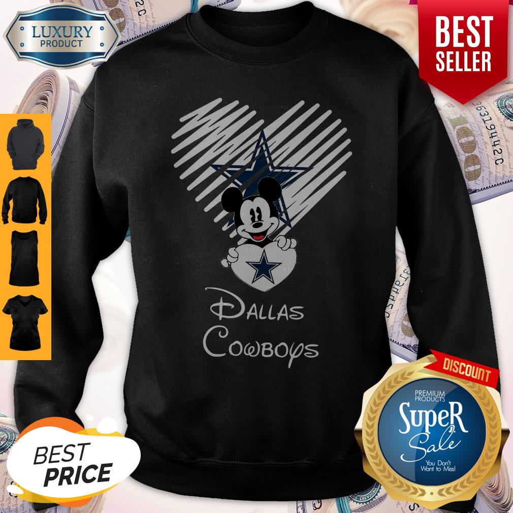 Mickey Mouse The Heart Dallas Cowboys Shirt