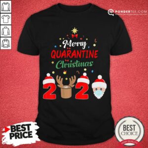 Hot Merry Quarantine Christmas 2020 Xmas Pajamas Holidays Gift Shirt