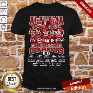 Pretty Alabama Crimson Tide CFP National Champions 2021 Signatures Shirt