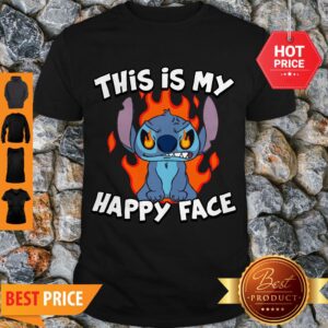 Awesome Stitch Happy Face Angry On Fire Stitch Disney Shirt