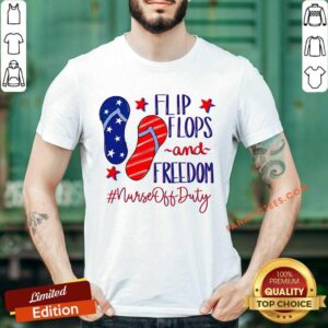 Flip Flops And Freedom Nurse Off Duty American Flag Shirt