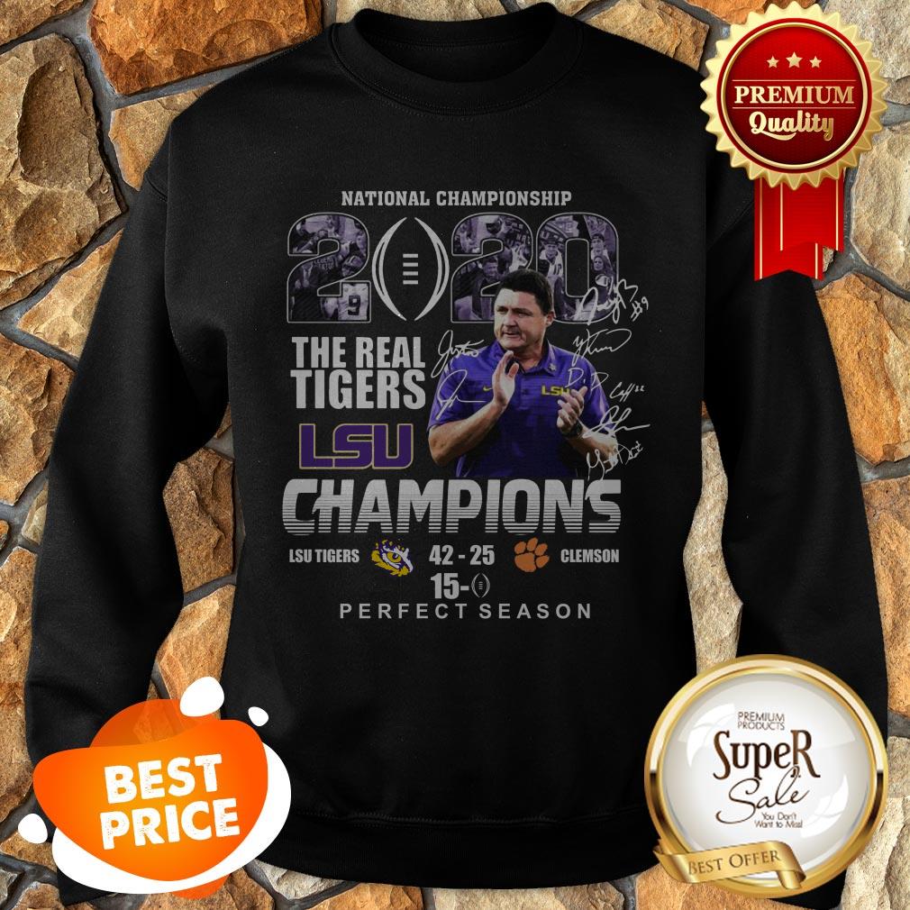 National championship 2020 The Real Tigers LSU Champions Perfect Season Shirt