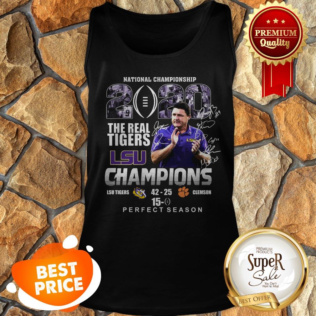 National championship 2020 The Real Tigers LSU Champions Perfect Season Shirt