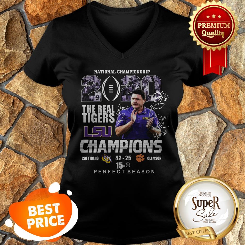 National championship 2020 The Real Tigers LSU Champions Perfect Season Shirt