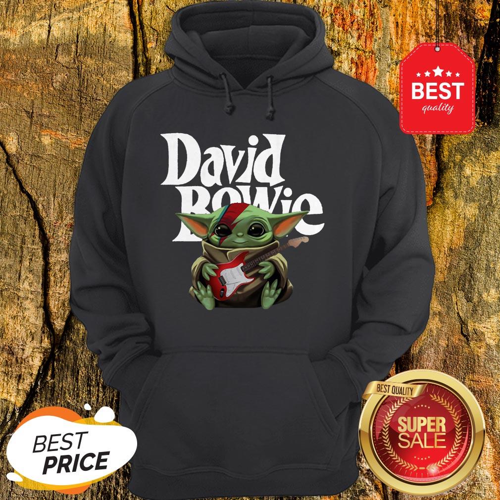 Nice Baby Yoda Hug Guitar David Bowie Star Wars Shirt