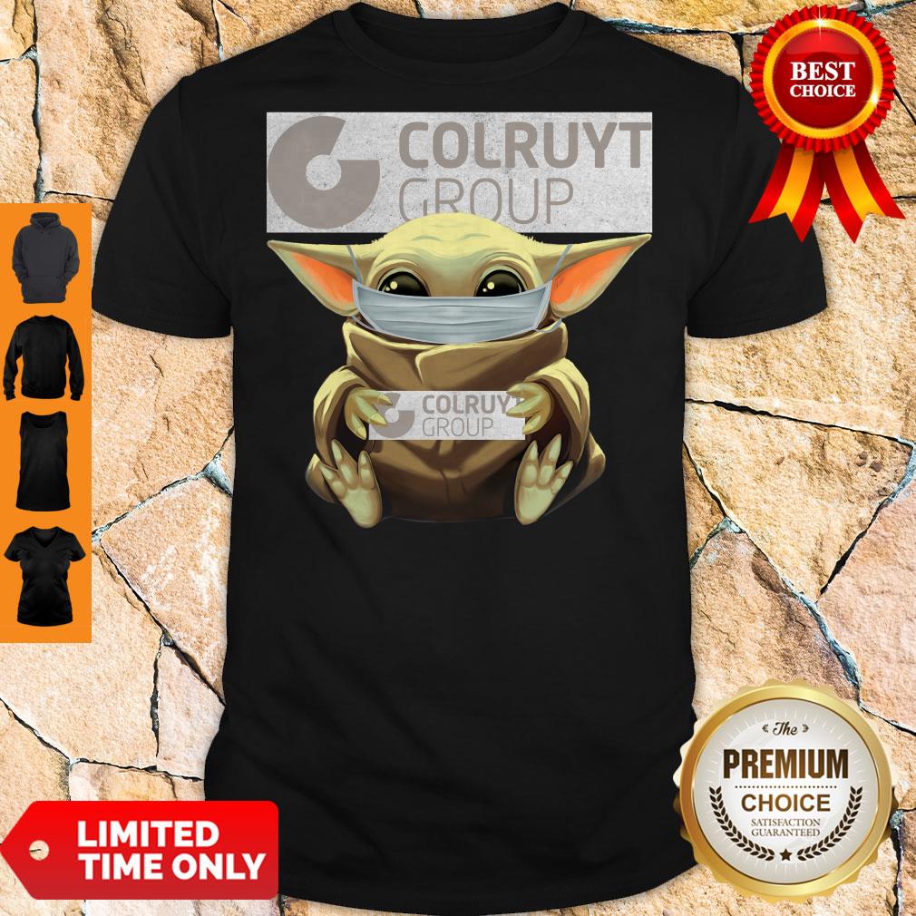 Nice Baby Yoda Mask Hug Colruyt Group Shirt