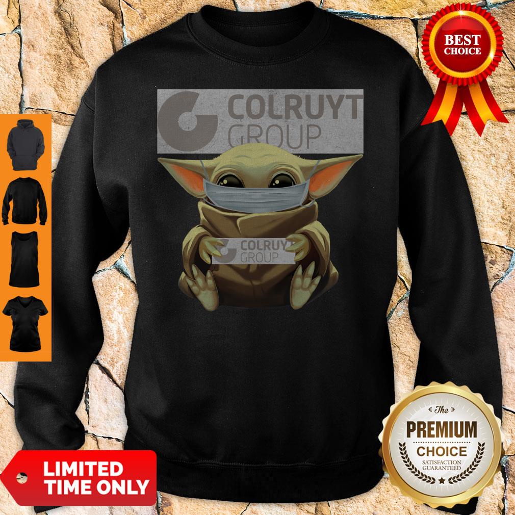 Nice Baby Yoda Mask Hug Colruyt Group Shirt