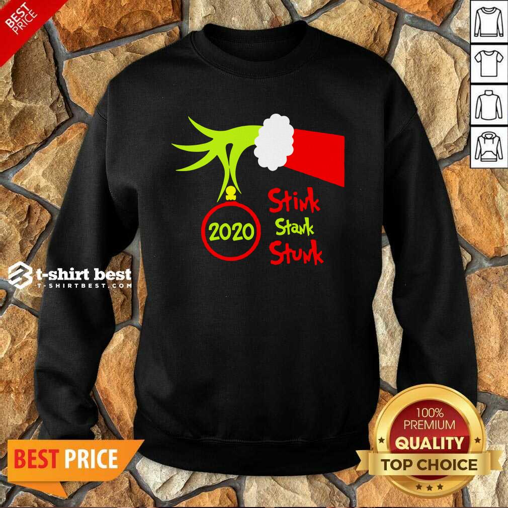 Nice Grinch Hand Holding 2020 Stink Stank Stunk Shirt