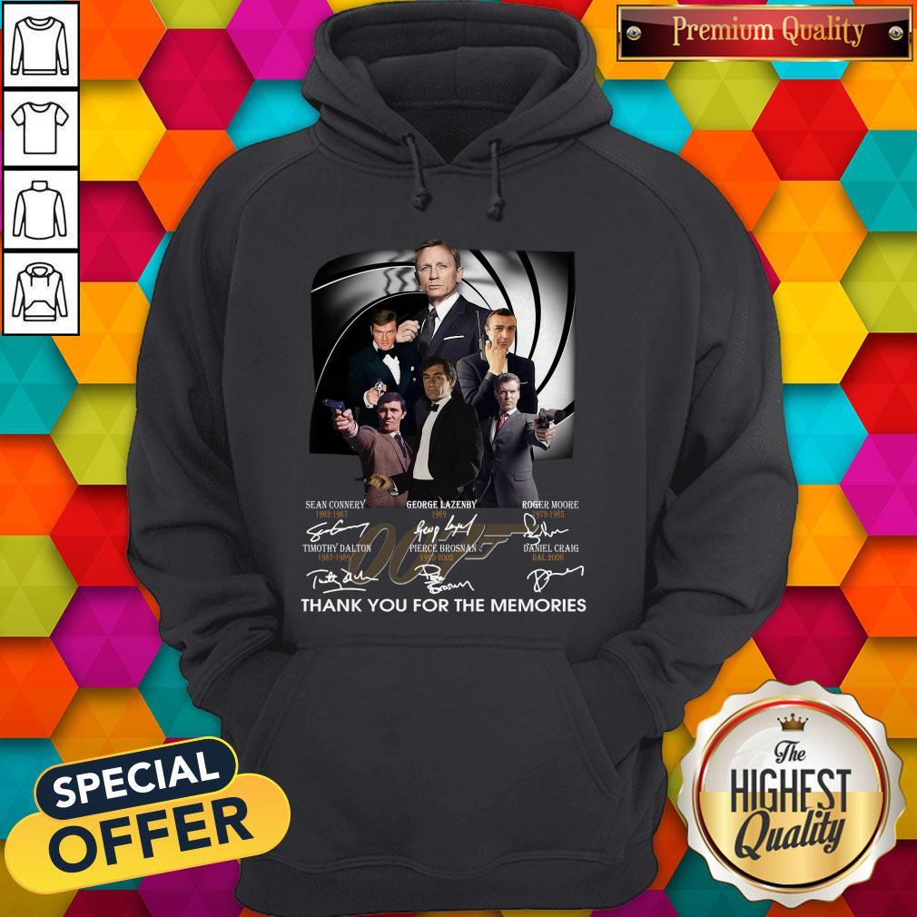 Nice James Bond 007 Signatures Thank You For The Memories Shirt