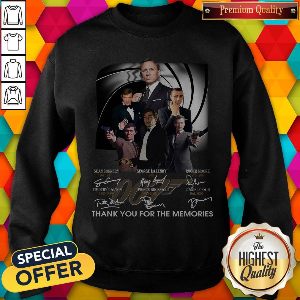 Nice James Bond 007 Signatures Thank You For The Memories Shirt
