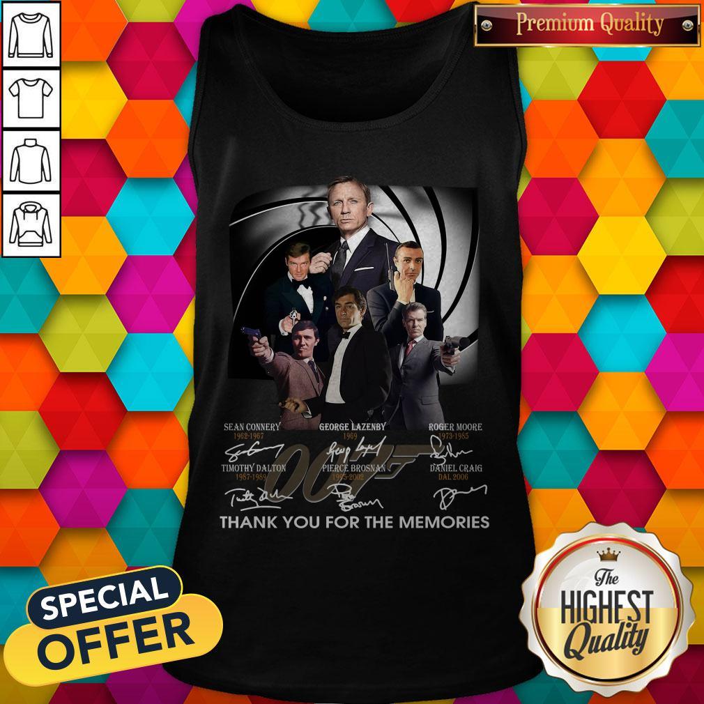 Nice James Bond 007 Signatures Thank You For The Memories Shirt