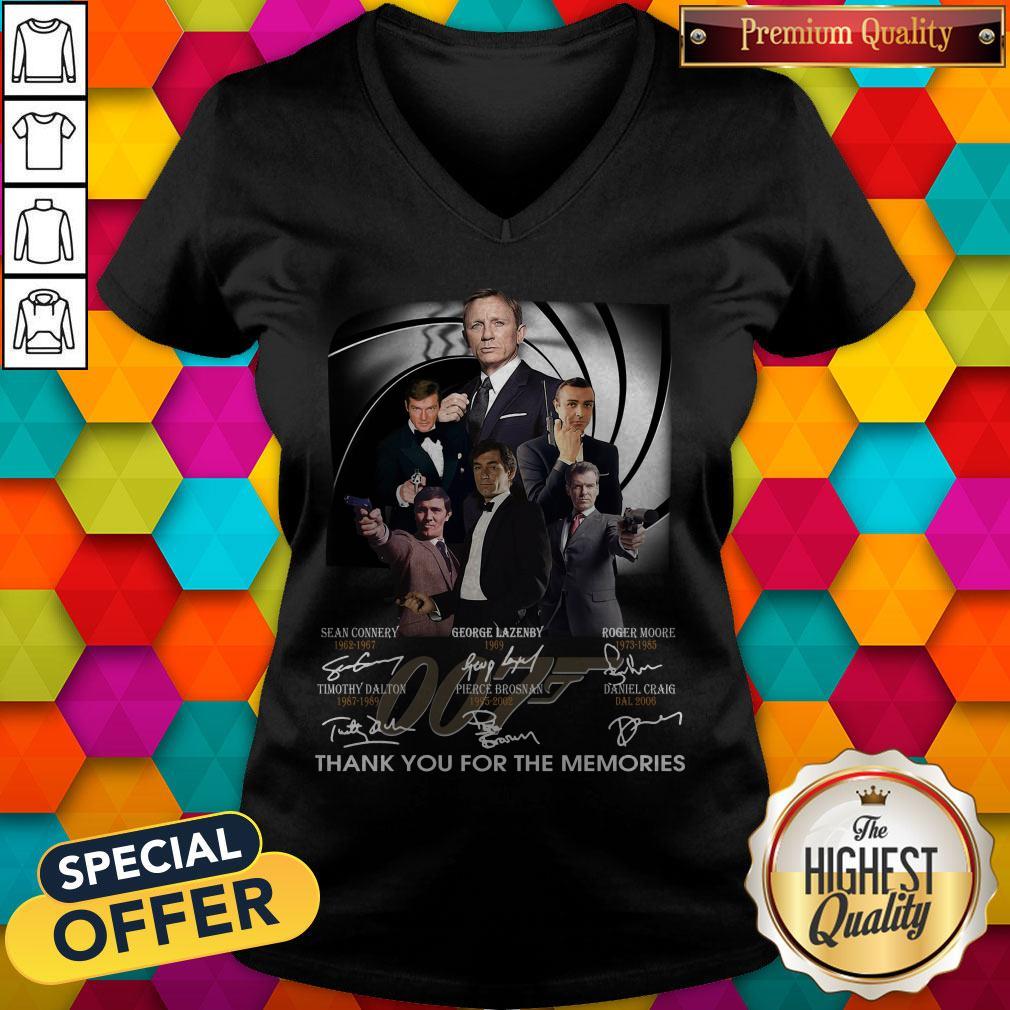 Nice James Bond 007 Signatures Thank You For The Memories Shirt