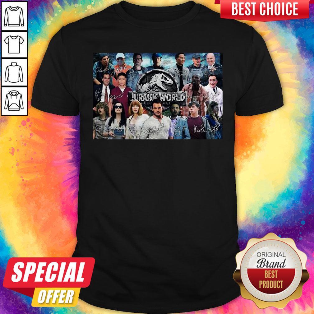 Nice Jurassic World Movie Characters Signatures Shirt