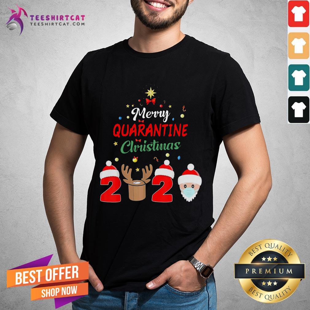 Nice Mery Quarantine Christmas 2020 Xmas Pajamas Holidays Shirt