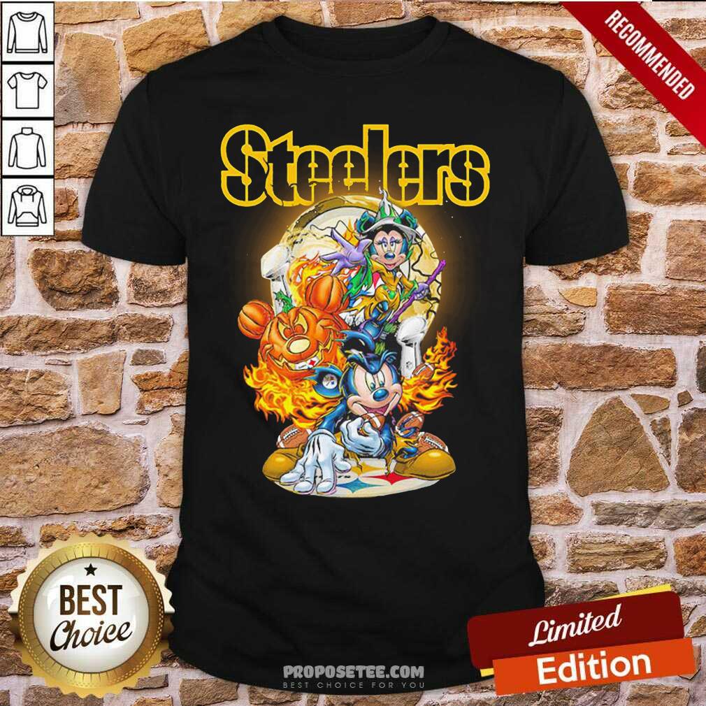 Nice Mickey Mouse Pumpkin Pittsburgh Steelers Halloween Shirt