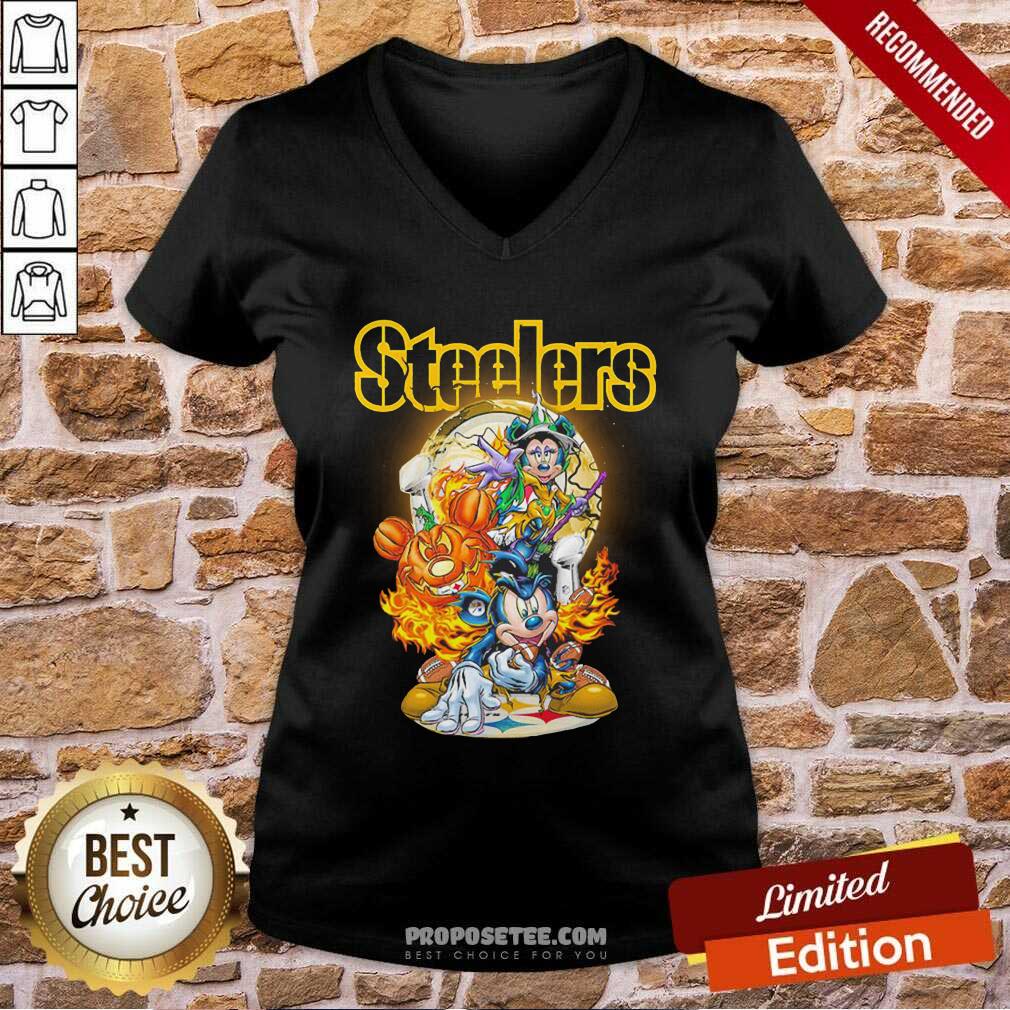 Nice Mickey Mouse Pumpkin Pittsburgh Steelers Halloween Shirt