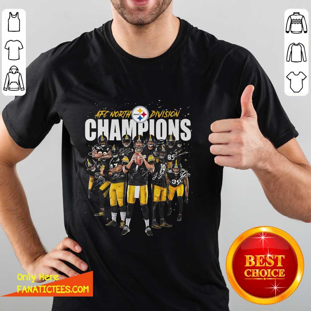 Nice Pittsburgh Steelers AFC North Division Champions Signatures Shirt
