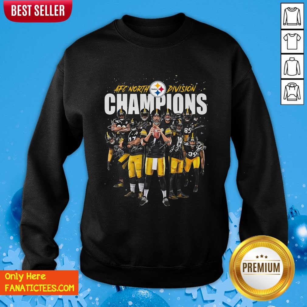 Nice Pittsburgh Steelers AFC North Division Champions Signatures Shirt