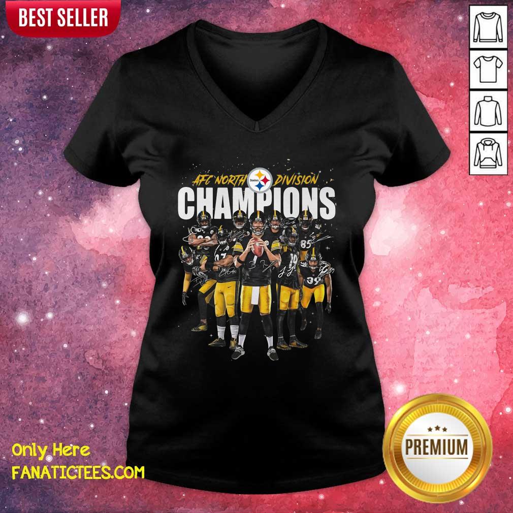Nice Pittsburgh Steelers AFC North Division Champions Signatures Shirt