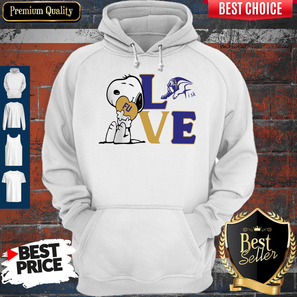 Nice Snoopy Love Fu Fisk University Heart Shirt