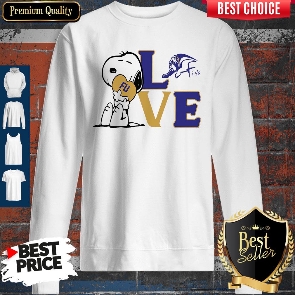 Nice Snoopy Love Fu Fisk University Heart Shirt